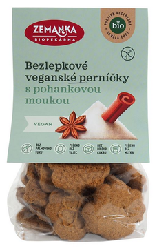 BIO bezlepkové vegan perníčky s pohankovou moukou 100 g Biopekárna Zemanka 